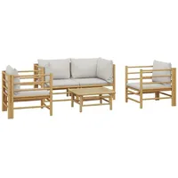 VidaXL 5-tlg. Garten-Lounge-Set Loungeset braun