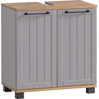 Schildmeyer MÖBELPARTNER Waschtischunterschrank ohne Waschbecken Jelda 154176 platingrau, eiche-landhaus