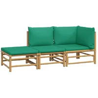 VidaXL Garten-Lounge-Set 3-tlg. braun/grün