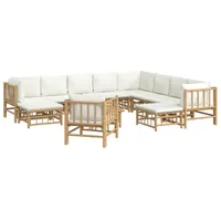 VidaXL Garten-Lounge-Set 12-tlg. beige/braun