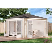 Alpholz Gartenhaus Sunshine Spitzdach Unbehandelt 350 cm x 342