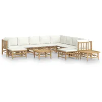 VidaXL Garten-Lounge-Set 12-tlg. beige/braun