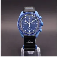 Swatch Moonswatch Mission to Neptun Bioceramic Klettverschluss 42 mm