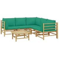 VidaXL Garten-Lounge-Set 6-tlg. braun/grün