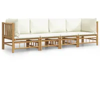 VidaXL Garten-Lounge-Set 4-tlg. braun/cremeweiß