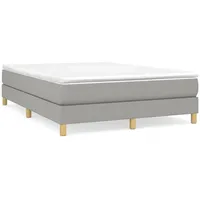 VidaXL Bettgestell ohne Matratze Hellgrau 140x200 cm Stoff