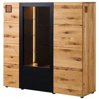 Massivmoebel24 Highboard Wildeiche 148x43,5x143 natur geölt/lackiert KITZBÜHEL 106