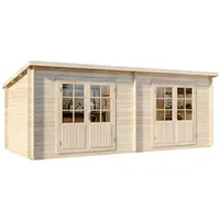 Alpholz Gartenhaus Maria Twin Pultdach Unbehandelt 578 cm x