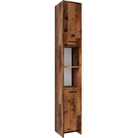 Vicco Badschrank Kiko Eiche Rustikal 30 x 190 cm