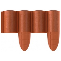 Cellfast Palisade Gartenpalisade Raseneinfassung Beetumrandung Dekorativ UV-Strahlenbeständig Ziegelrot 2,4m