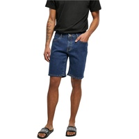 URBAN CLASSICS Relaxed Fit Kurze Jeans Mid Indigo Washed