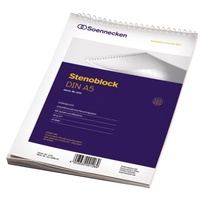 SOENNECKEN Stenoblock 1131 DIN A5 mit Mittellinie 40Blatt weiß