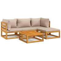 VidaXL Garten-Lounge-Set 5-tlg. braun