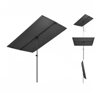 VidaXL Sonnenschirm mit Aluminium-Mast 180 x 110 cm Anthrazit