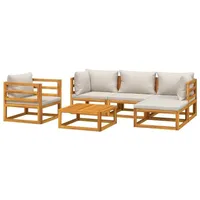VidaXL Garten-Lounge-Set 6-tlg. braun