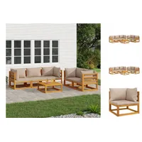 VidaXL Garten-Lounge-Set 6-tlg. braun