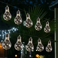 MARELIDA LED Solar Lichterkette GLOW - 10 Glühbirnen mit