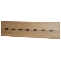 Haku-Möbel HAKU Möbel Wandgarderobe eiche Metall 7 Haken 89,0