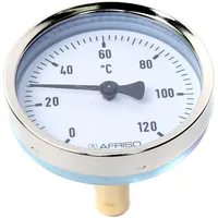 Afriso Bimetall-Zeigerthermometer 0 - 120°C, 1/2'', 63 mm, Stahlblechgehäuse