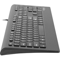 NATEC Mulitmedia Tastatur BARRACUDA slim USB, US-Layout, Schwarz