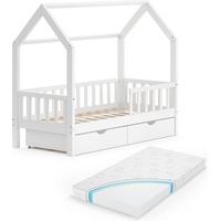 VitaliSpa Hausbett Wiki 80x160 cm mit Schubladen und Matratze