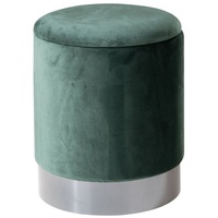 Home4You Sitzhocker mit Deckel Ø 36 cm, Dunkelgrün |