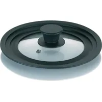Kela Glasdeckel Concetta Glas, schwarz 16-18-20cm 4,5cm 21,0cmØ