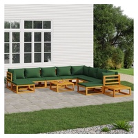 VidaXL Garten-Lounge-Set 12-tlg. braun/grün