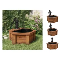 VidaXL Gartenbrunnen mit Pumpe 57x57x53 cm Massivholz Tanne