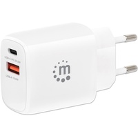 Manhattan 2-Port USB Power Delivery Mini-Ladegerät 20W weiß (406307)