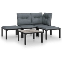 VidaXL Modell 3 Loungeset schwarz/grau