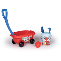 Smoby Spidey Handwagen mit Sandeimergarnitur Spielset Mehrfarbig