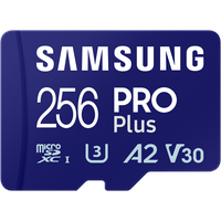 Samsung PRO Plus R180/W130 microSDXC 256GB Kit, UHS-I U3,