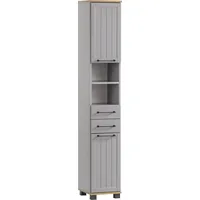 Schildmeyer MÖBELPARTNER Badschrank Jelda 154231 platingrau, eiche-landhaus 30,3 x