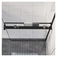 VidaXL Duschablage für Begehbare Dusche Schwarz 90 cm Aluminium