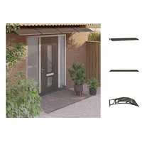 VidaXL PC Türvordach 350 x 120 cm schwarz