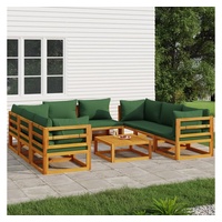VidaXL Garten-Lounge-Set 9-tlg. braun/grün