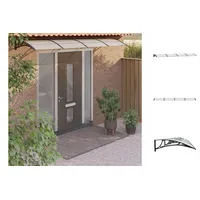 VidaXL Türvordach Schwarz und Transparent 400x75 cm Polycarbonat