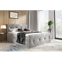 Fun Möbel Boxspringbett Schlafzimmerbett LEWIS LUX 180x200cm in Stoff