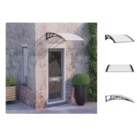 VidaXL Türvordach 100 x 80 cm schwarz/transparent