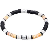 KUZZOI Bead-Armband-Set Herren Heishi Fimo Beads Vintage Surfer 925