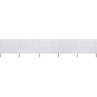 VidaXL 5-teiliges Windschutzgewebe 600 x 160 cm Sandweiß