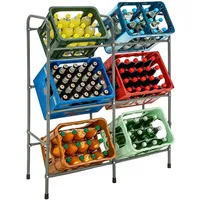 Tectake tectake® Getränkekistenregal, aus Stahl, guter Zugriff, 96 x
