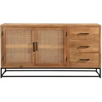 SIT Möbel SIT Sideboard Mango lackiert mit Rattan-Front, Gestell