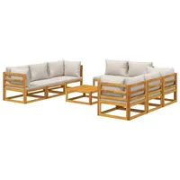 VidaXL Garten-Lounge-Set 9-tlg. braun