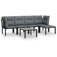 VidaXL Modell 3 Loungeset schwarz/grau