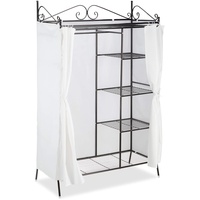 Relaxdays Kleiderständer COUNTRY schwarz Metall 105,0 x 172,0 cm