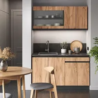 Vicco Küchenzeile R-Line J-Shape 140 cm Eiche/Anthrazit