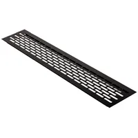 MS Beschläge - Aluminium Lüftungsgitter Stegblech Lüftungsblech 80x480mm Schwarz