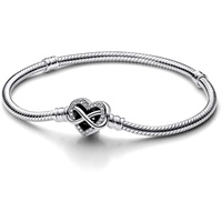 Pandora 592645C01 Damenarmband Silber Funkelndes Unendlichkeits-Herz, 19 cm